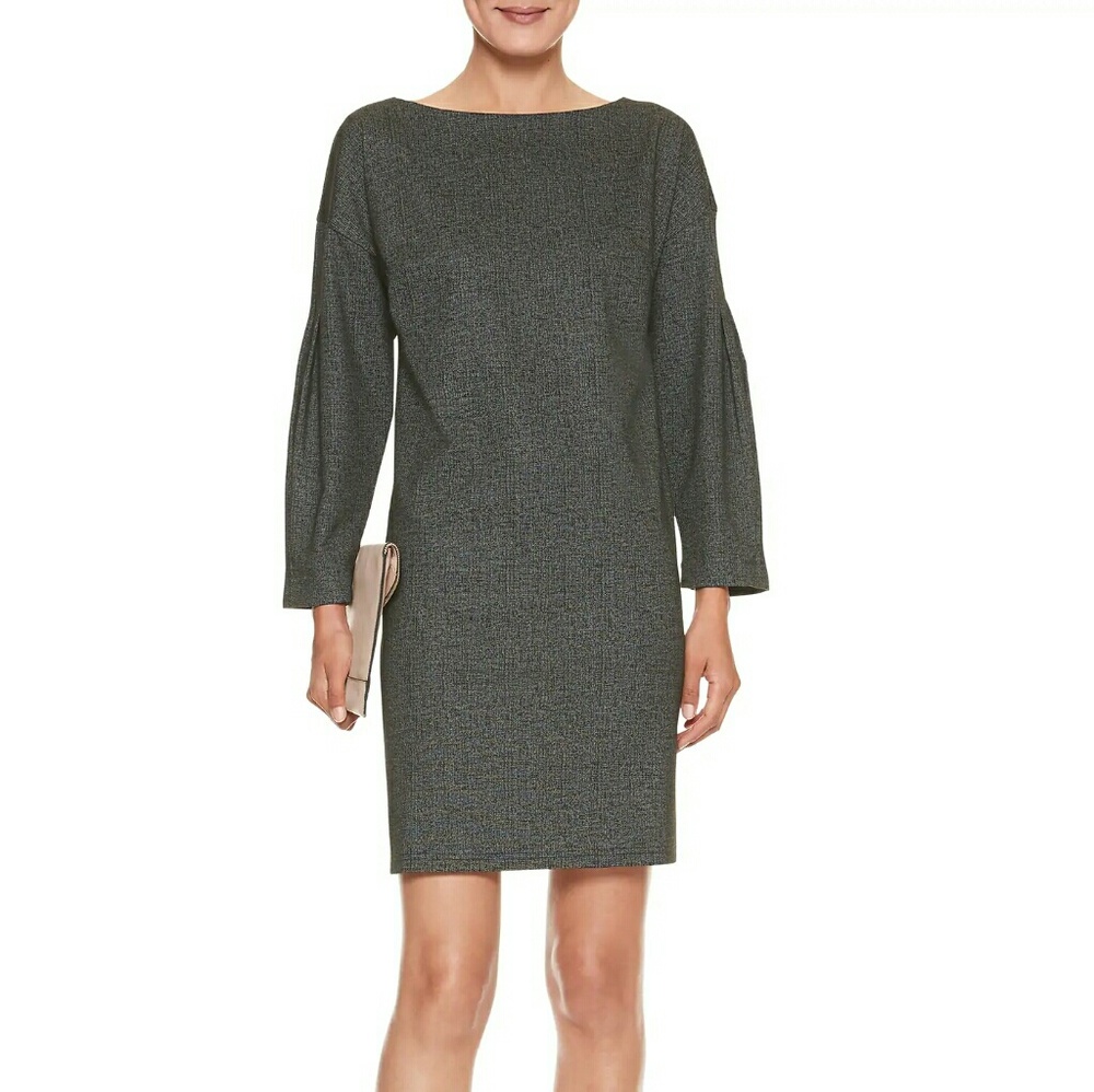 Heather Textured Knit Shift Dress